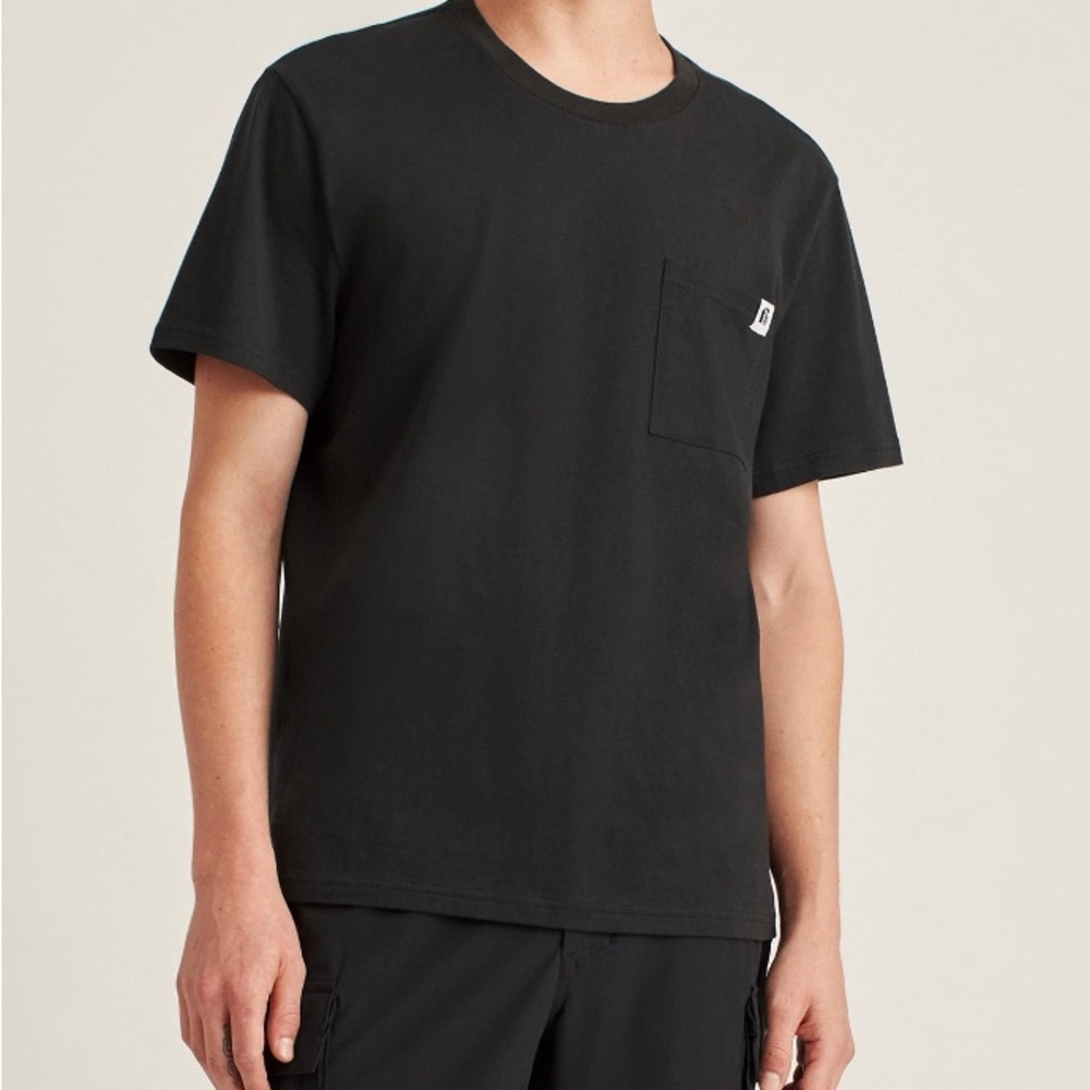 NWT Men’s Size 3XL Fielder Bonobos Short Sleeve Pocket Tee in Black 100% Cotton